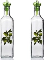 Homemade Olie- en Azijnset - Glas - 2st - 1000 ml