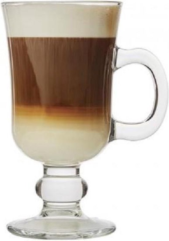 Annoteren Vegen Won Irish Coffee - Koffieglazen Op Voet - Set van 4 - 230 ml | bol.com