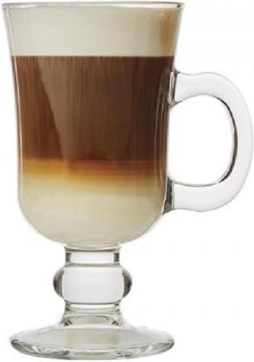 Irish Coffee - Koffieglazen Op Voet - Set van 4 - 230 ml