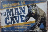 Wandbord, Vintage, Retro, Mancave, Wand Decoratie, Emaille, Reclame Bord, Tekst, Metalen bord, Grappig, 20 x 30 cm, Mannen Cadeau, Bar, Cafe, Cave & Garden