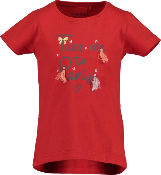 Blue Seven - Meisjes - Rood t-shirt - Maat 110