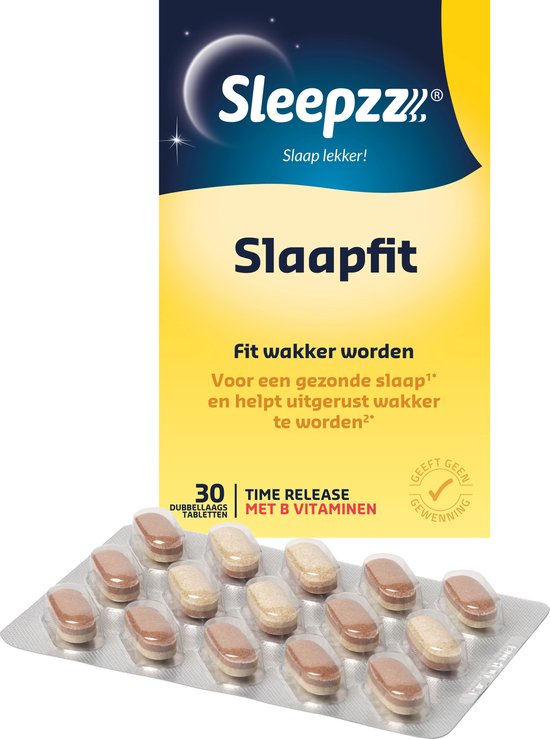 Sleepzz Slaapfit - Slaapmutsje & 0,29 mg melatonine - 30 tabletten