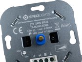 Specilights Specilights LED Dimmer Inbouw - Inbouwdimmer Fase Afsnijding - 5-150W - Druk- en Draaidimmer