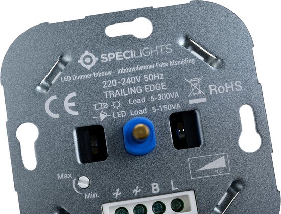 bol.com | Specilights LED Dimmer Inbouw - Inbouwdimmer Fase Afsnijding -  5-150W - Druk- en...