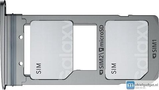bol.com | Dual Sim Simkaarthouder / Simtray voor Samsung Galaxy S8/S8 PLUS  (+) zwart/black