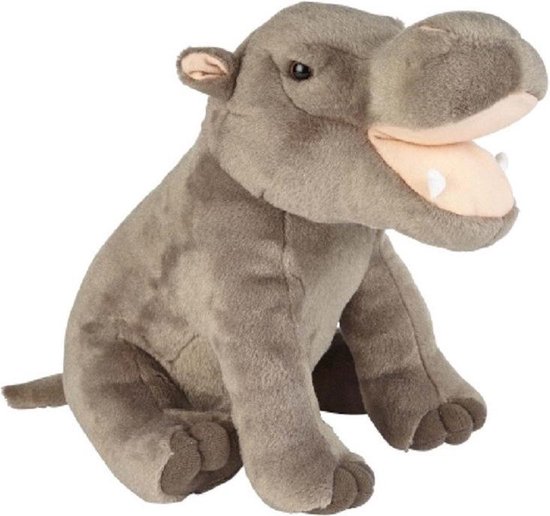 Pluche grijze nijlpaard knuffel 30 cm - Nijlpaarden safaridieren knuffels -  Speelgoed... | bol.com