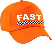 Casquette Fast / Finish Flag Dress orange pour femme et homme - Casquette Racing Team - Carnaval / Costume