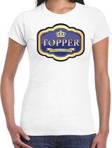 Topper glamour girl t-shirt voor de Toppers wit dames - feest shirts L