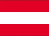 10x Binnen en buiten stickers Oostenrijk 10 cm - Oostenrijkse vlag stickers - Supporter feestartikelen - Landen decoratie en versieringen