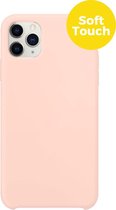 iPhone 11 Pro Max Telefoonhoesje | Siliconen Soft Touch Smartphone Case | Back Cover Roze