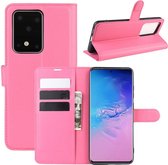 Book Case - Samsung Galaxy S20 Ultra Hoesje - Roze