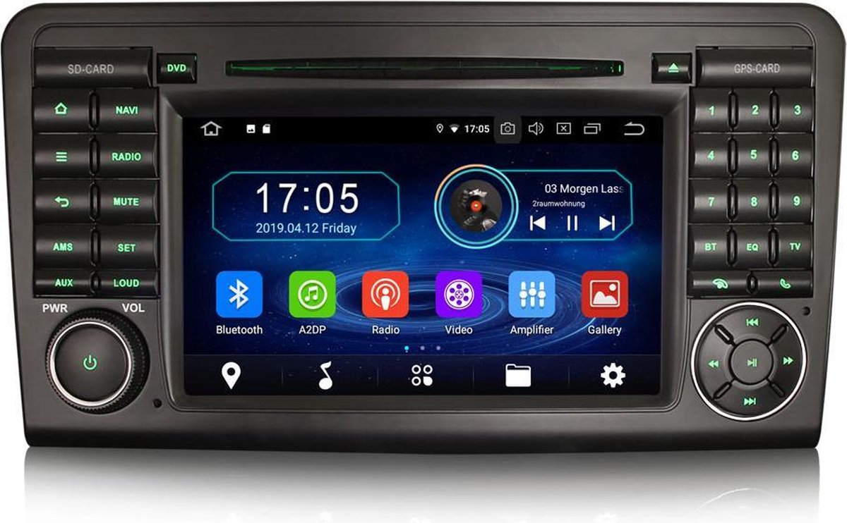 Heerlijk Kano Premedicatie Mercedes ML/GL Klasse W164 X164 Android autoradio met Navigatie, Bluetooth  en Handsfree be | bol.com