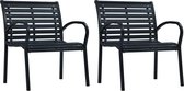 2 x Tuinstoel (Incl LW Fleece deken) / Tuin stoelen / Buiten stoelen / Balkon stoelen / Relax stoelen