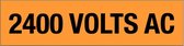 2400 volts AC sticker 80 x 20 mm