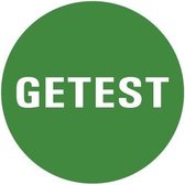 Getest controlesticker, op vel 30 mm - 18 per kaart