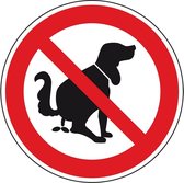 Verboden voor hondenpoep sticker 200 mm