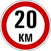 Maximaal 20 km sticker, A1 400 mm