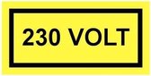 230 volt sticker 100 x 50 mm