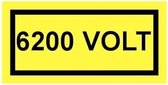 6200 volt sticker 100 x 50 mm