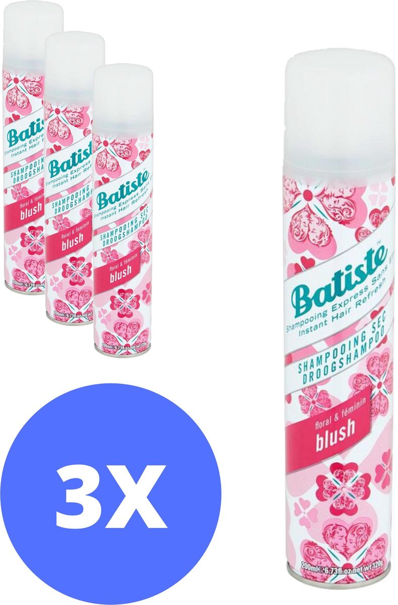 Bol.com Batiste Blush Droogshampoo - 200 ml - 3 stuks aanbieding