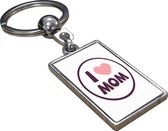 I Love Mom - Sleutelhanger - Cadeau - Verjaardag - Kerst - Kado - Valentijn - Moederdag - Moederdag cadeautje - Moederdag cadeau voor mama