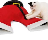 Speeltunnel met ritselend materiaal voor katten thema kerst - ROOD