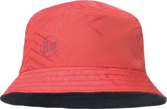 BUFF® Travel Bucket Hat Collage Red-Black - Zonnehoed -