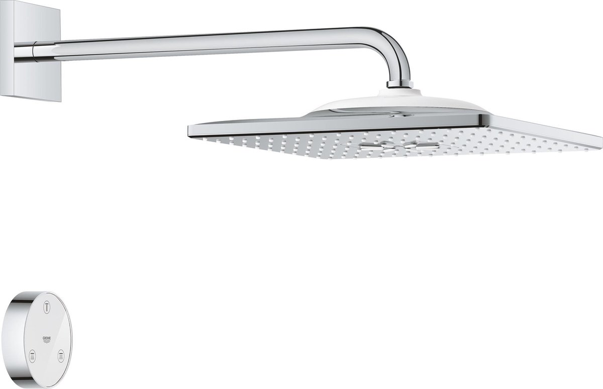 GROHE Rainshower 310 SmartConnect CUBE hoofddoucheset met 2 straalsoorten - 310mm - Met af
