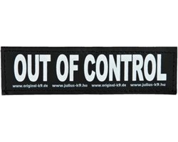 Julius K9 Tekstlabel – Out of control groot