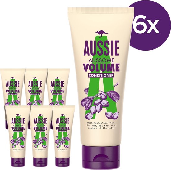 Aussie Aussome Volume Voor Fijn En Plat Haar Voordeelverpakking 6 x