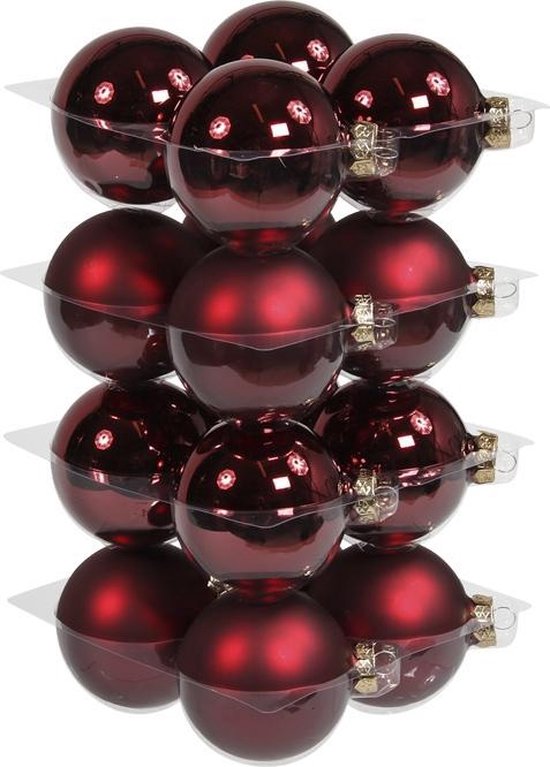 Kerstballen 8cm Box 16 Stuks bol