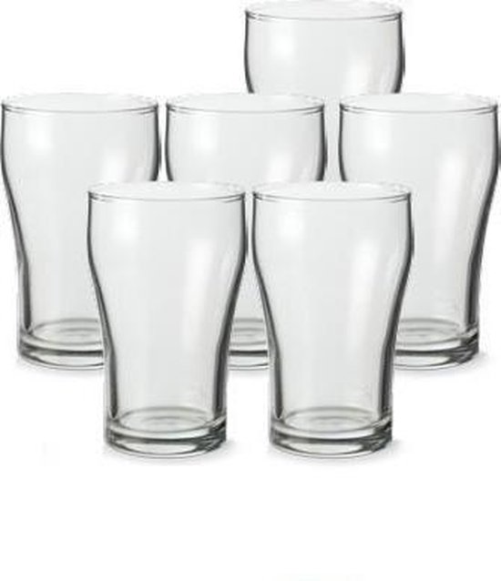 Tablet vrijdag vod Kleine Cola glazen - Transpant - Glas - Set van 6 - 21 cl | bol.com