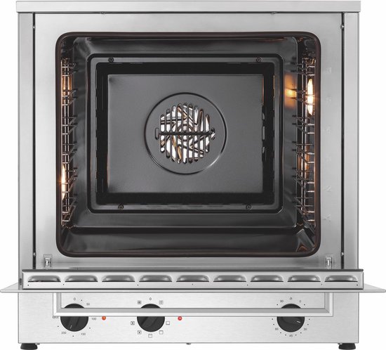 Foto: Bartscher multifunctionele heteluchtoven 6 niveaus 440x375 25 c 250 c 230v grillfunctie 600x650x620mm horeca oven