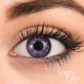 Pretty Eyes kleurlenzen - violet - 2 stuks - maandlenzen