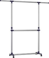 MIRA Home - Kapstok staand - Kledingrek metaal – Basic – RVS – Zilver - 104.2x22.6x9