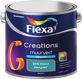 Flexa Creations - Muurverf Zijde Mat - Mengkleuren Collectie - 85% Eiland  - 2,5 liter