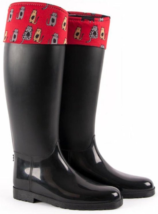 BiggDesign - Regenlaarzen Dames - Cat Line - waterdicht - Maat 37 | bol.com