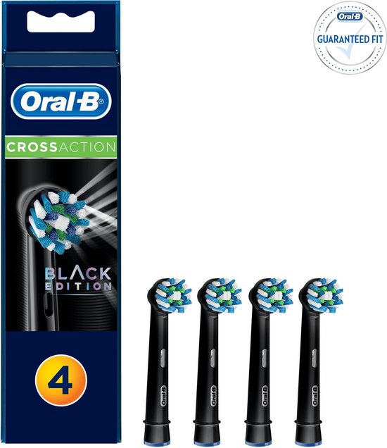 bol.com | Oral-B CrossAction Zwart - 4 stuks - Opzetborstels