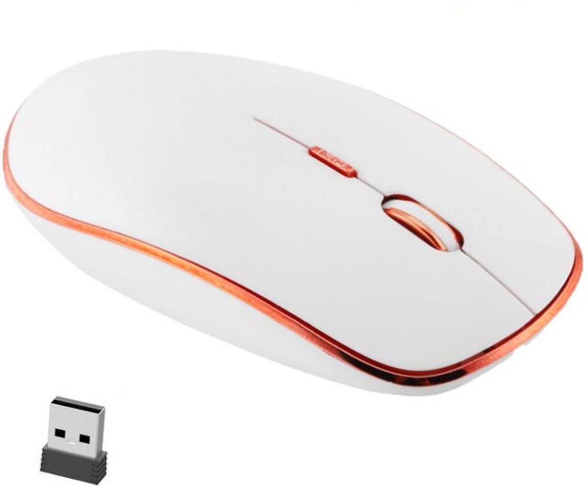 Witte Muis Computer WiseGoods Draadloze Muis Laptop Bluetooth - Computermuis Draadloos 2.4G ...