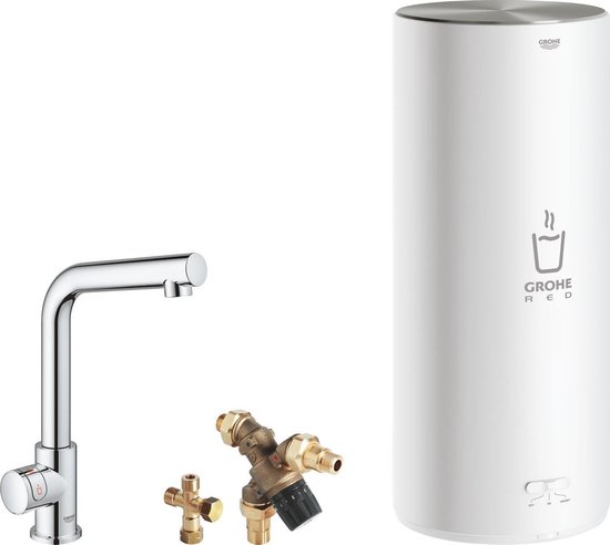 GROHE Red Mono kokendwaterkraan Keukenkraan met 7L boiler en mengventiel – Chroom – 30338001 GROHE Red Mono kokendwaterkraan Keukenkraan met 7L boiler en mengventiel – Chroom – 30338001