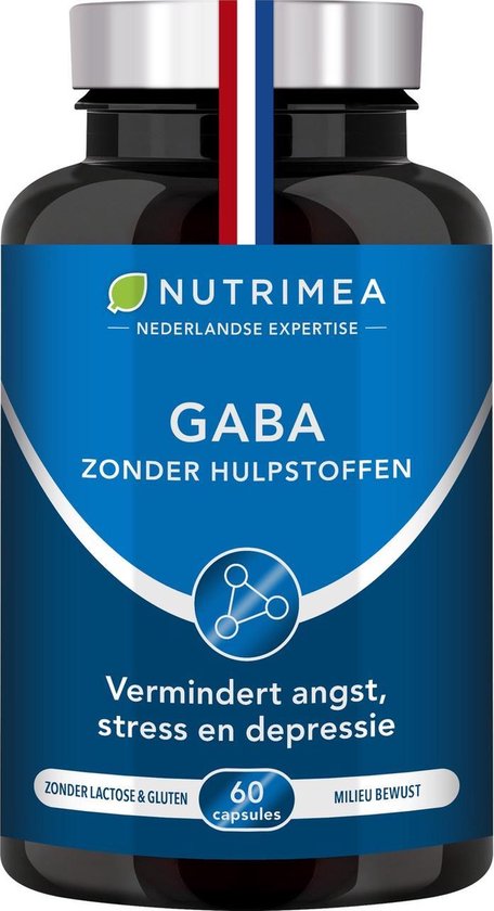 GABA 750 mg - verbetert slaap en vermindert stress - NUTRIMEA - 60 capsules