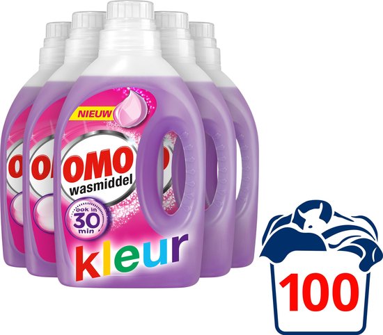 Omo Kleur Vloeibaar Wasmiddel - 5 x 20 wasbeurten - Voordeelverpakking