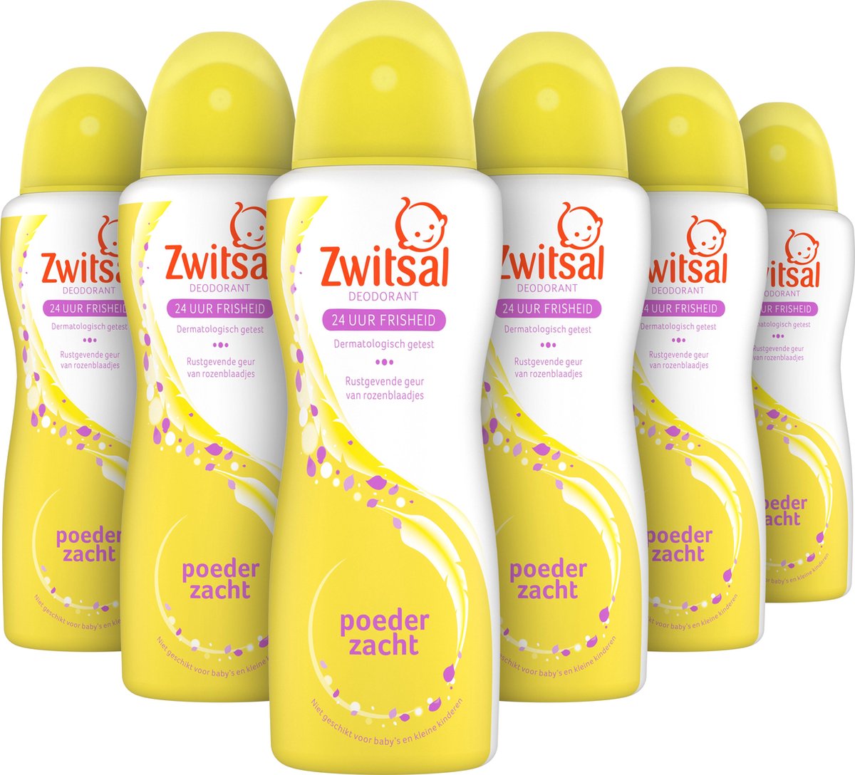Zwitsal Poederzacht Deodorant 6 x 100ml Voordeelverpakking