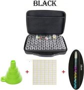 Diamond Painting "JobaStores®" Luxury Storage Case 60 slots + toolkit and DMC stickers (Black)