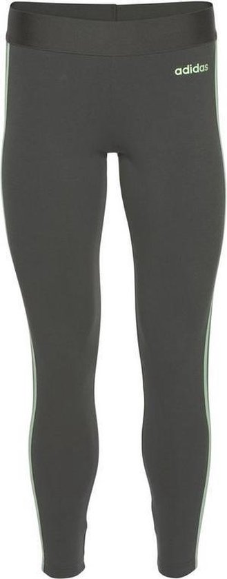 adidas W E 3S Tight Dames Sportlegging - Legend Earth/Glow Green - Maat 2XL  | bol.com