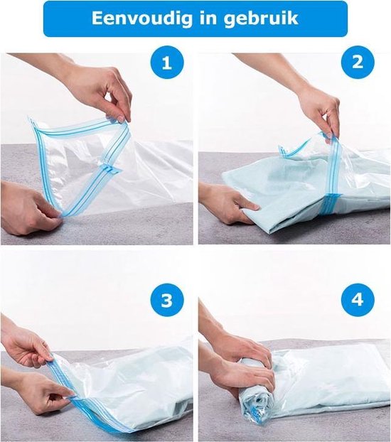6 stuks vacuümzakken voor kleding 6 stuks vacuümzakken voor kleding