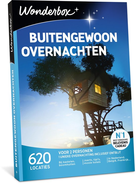 kreupel Schepsel Schatting Wonderbox Cadeaubon - Buitengewoon Overnachten | bol.com