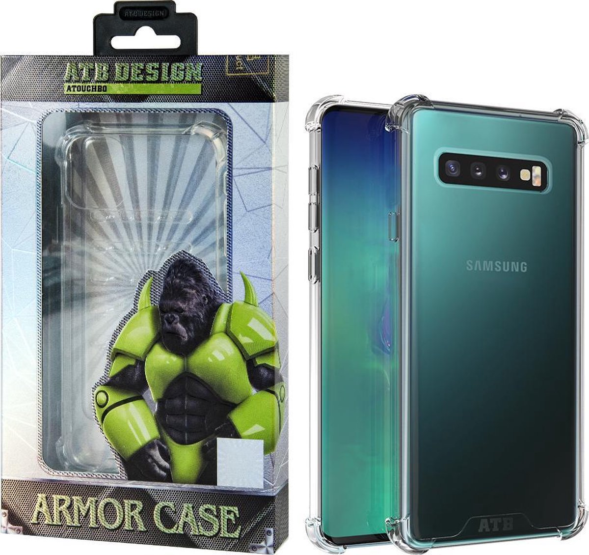 Atouchbo Armor Case Samsung S10 Plus hoesje transparant