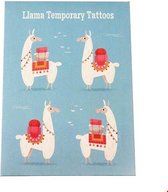 Tijdelijke tattoos lama alpaca