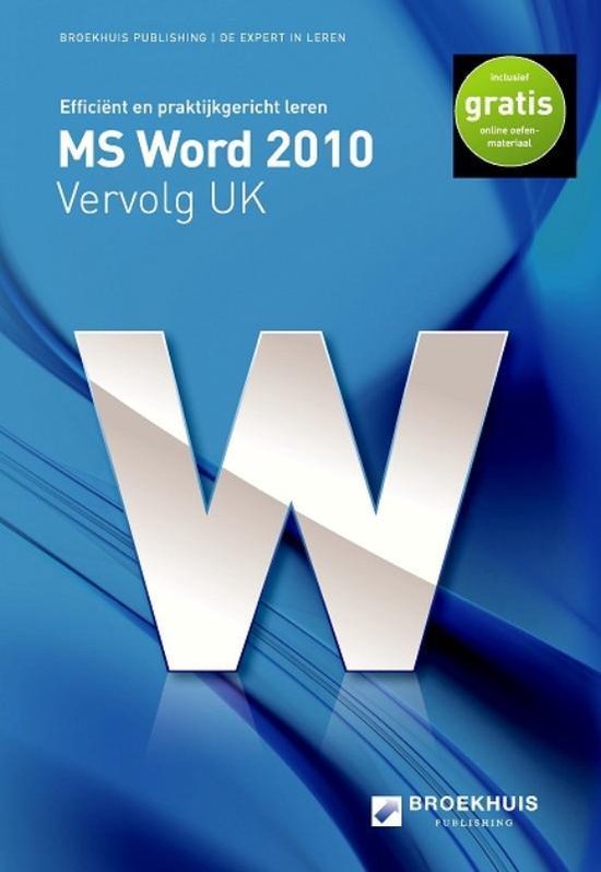 Cover van het boek 'Word 2010 Vervolg UK'